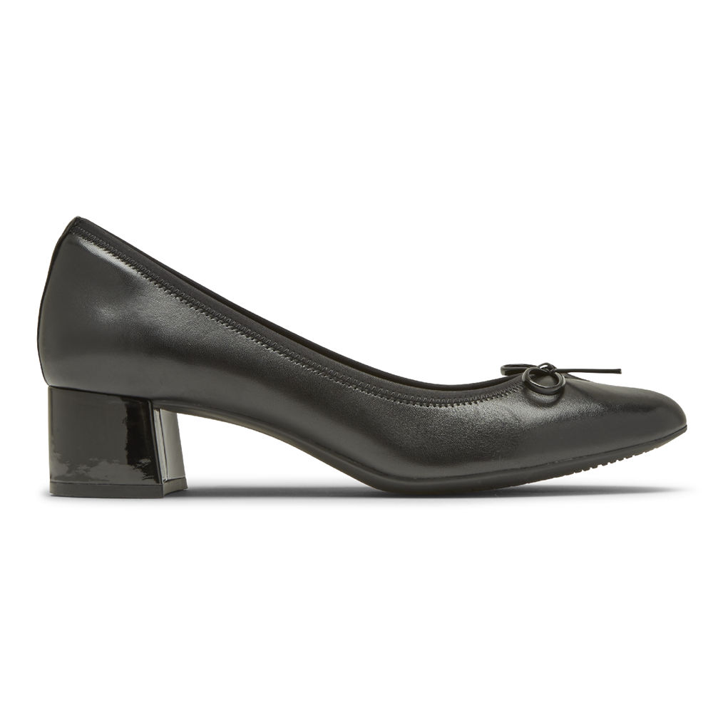 Rockport Womens Pumps Black - Total Motion Sydney Bow - UK 967-PZDQUO